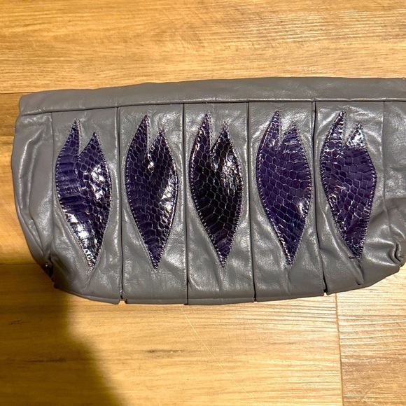 Medusa Bag Snakeskin Python Purse Leather Clutch Convertible Bag Crossbody Leaf - Picture 3 of 11